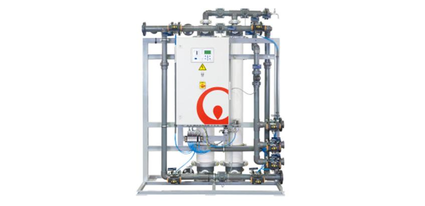Skid-mounted ultrafiltration system for water reuse and process water applications.