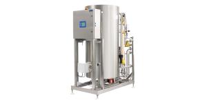 High-performance heat disinfection systems for renal dialysis water.